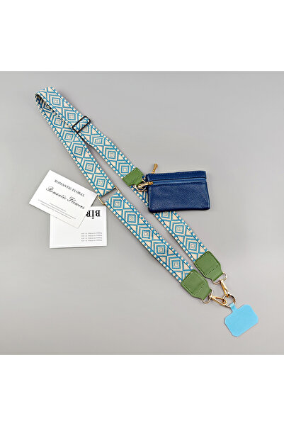 Choice1 حزام هاتف محمول أزرق قابل للتعديل مع محفظة بسحاب ومضاد للضياع وحزام ك...