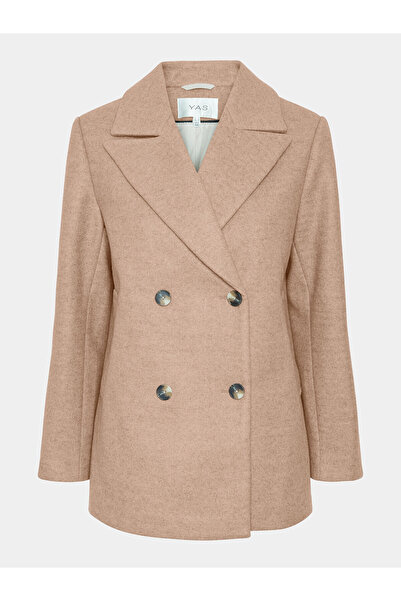 YAS Γυναικείο παλτό ελαφρύ εφαρμογής 26032855 Μπεζ