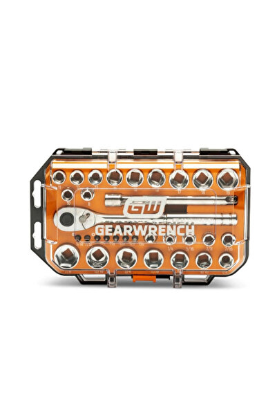 GearWrench مجموعة أدوات يدوية ميكانيكية SAE/مترية، 35 قطعة، 72 سنًا، 6 نقاط، ...