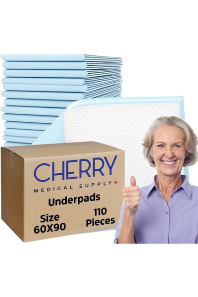 Cherry Medical Supply 110 قطعة معبأة في 11 كيسًا، 60 سم × 90 سم، فوط صحية للا...