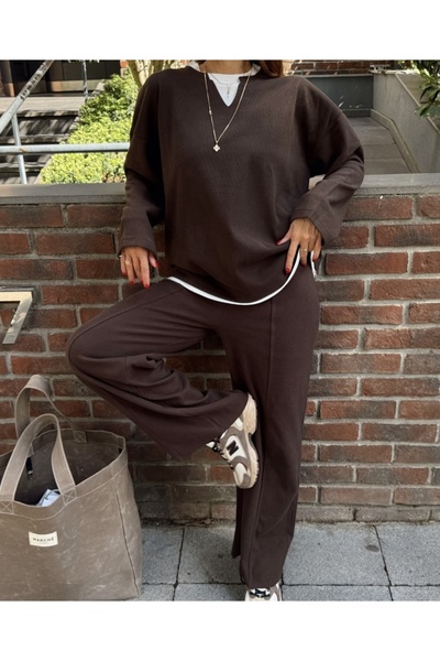 AÈC PRIVÈ Tricou cu mânecă lungă pentru femei, de calitate premium, cu design...