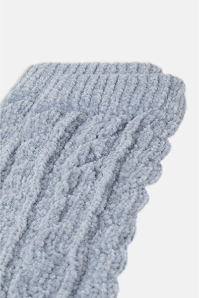 SUWEN Cable Chenille Soket Çorap