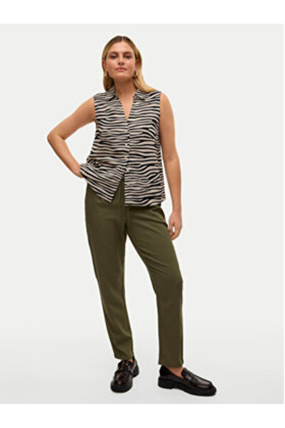 Vero Moda Γυναικείο υφασμάτινο παντελόνι 10279691 Πράσινο