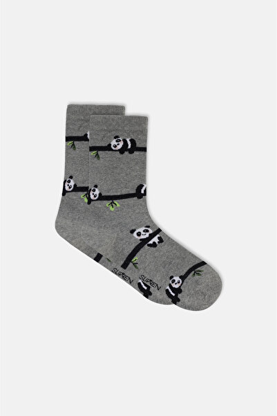 SUWEN Happy Panda Soket Çorap