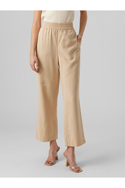 Vero Moda Γυναικείο υφασμάτινο παντελόνι 10278926 Μπεζ