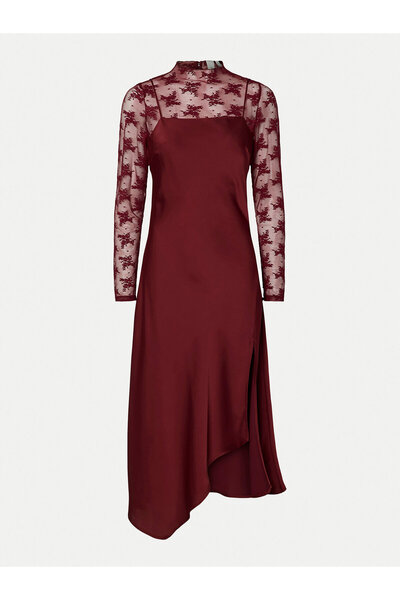 YAS Γυναικείο φόρεμα κοκτέιλ 26032597 Κόκκινο