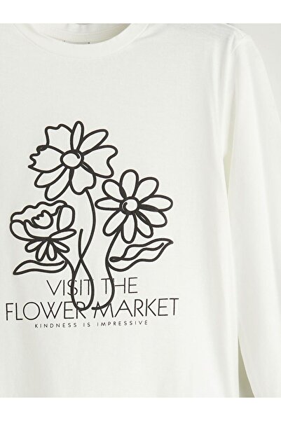 LC Waikiki Lcw Kids Crew Neck Floral Girl's T-Shirt