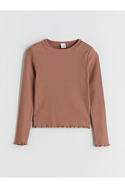 LC Waikiki LCW Παιδικό μπλουζάκι με λαιμόκοψη για κορίτσια