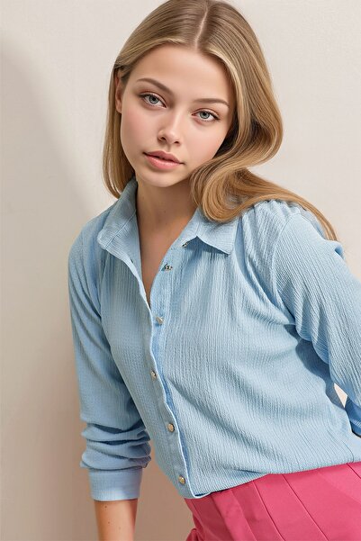 Hiccup Bdart Textured Buttoned Denim Shirt