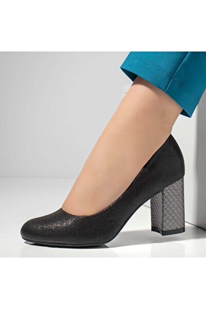 Modlet.ro Women's black heeled shoes MOD02830