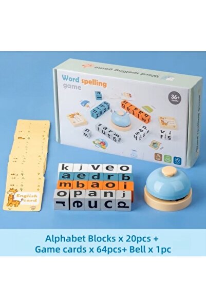 OEMN Joc educativ din lemn Montessori „Joc de ortografie a cuvintelor”