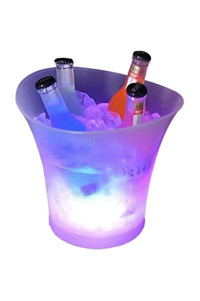 Deliny Ice Bucket with LED Lighting, Polypropylene, Multicolor, 5L