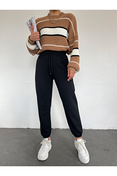 COjans بنطال رياضي بخصر مربوط - أسود