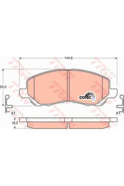 TRW Mitsubıshı On Fren Balatası Mitsubıshı Lancer 03-11 Asx 11-13 Galant 96->...