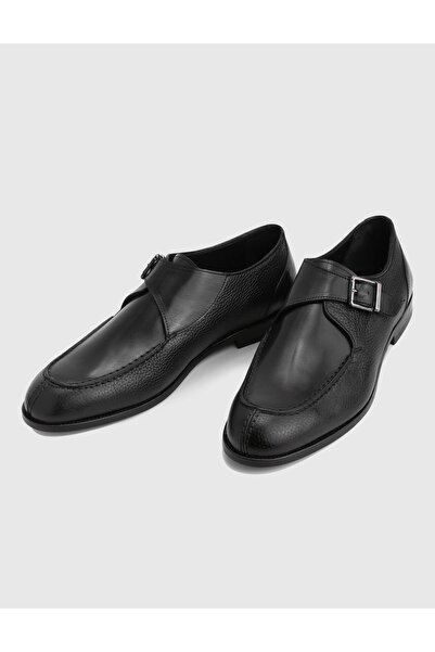 İLVİ Groh Genuine Buffalo Guti Leather Black Men's Loafer