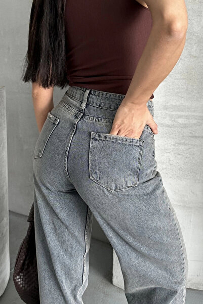 Işıltı kidss Palazzo Whiskers Snow Wash Ice Blue Jeans Trousers D2008