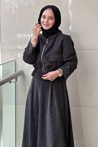 Ceremony Sequined Elastic Waist Bolero and Skirt Set