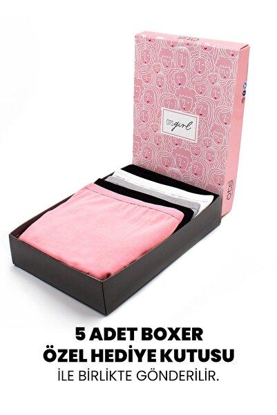 Öts Premium 5-Pack Girls' Boxers - Gift Boxed, Cotton Fabric, Ultra Soft Flexible Fit Tagless