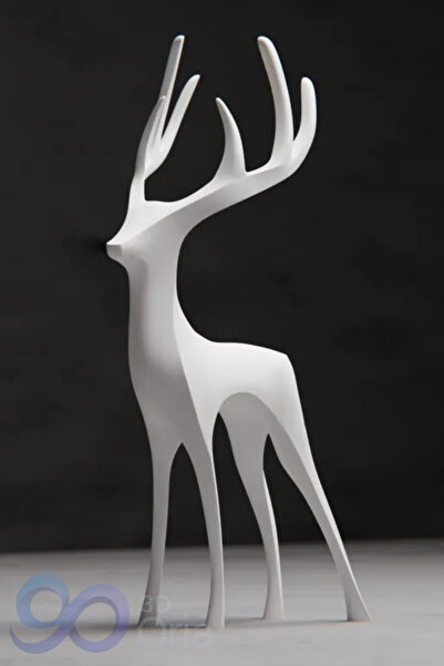 3DOria Geyik Biblo & Şık ve Kusursuz Tasarım & Dekoratif Biblo & 17 CM