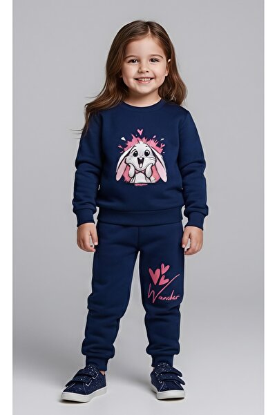 Beray Bebe طقم بناتي من ثلاث خيوط مزخرفة مكون من قطعتين |   سترة وبنطلون رياض...