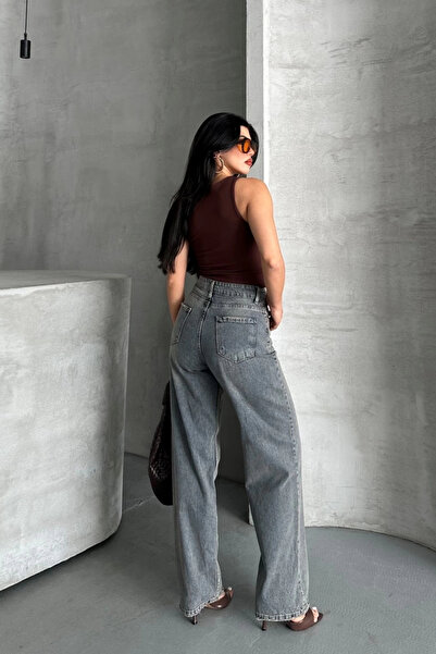 Işıltı kidss Palazzo Whiskers Snow Wash Ice Blue Jeans Trousers D2008