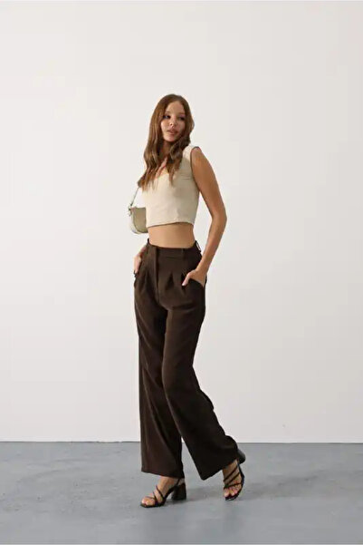 cemo Double Pleated Palazzo Trousers