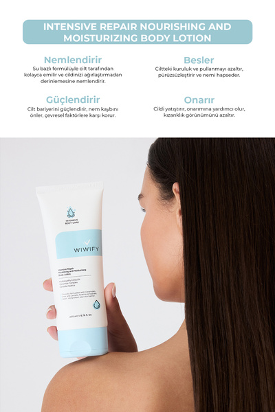 WIWIFY Yoğun Nemlendirici & Onarıcı Vücut Kremi (Intensive Moisturizing Body Lotion %5 Urea + Ceramide)