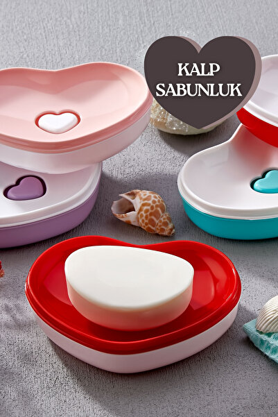 Beray Kalp Sabunluk Su Biriktiren Katı Sabunluk Lavabo Üstü Sabunluk - KARIŞIK RENK