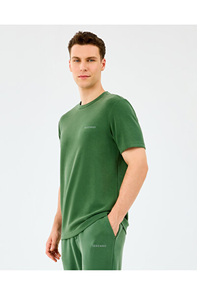 SKECHERS M Regular Crew Neck T-Shirt Erkek Haki Tshirt S2510044-4255
