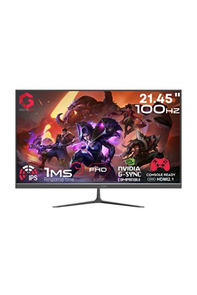 GAMEON 22 inch FHD Gaming Monitor 100Hz IPS 1ms LED, IPS Screen Fast HDMI 2.1 Display Port Built-in