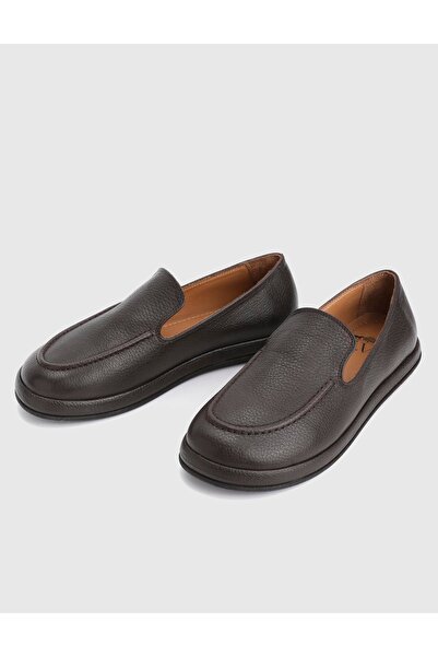İLVİ Vili Genuine Floater Leather Brown Women's Loafer