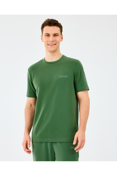 SKECHERS M Regular Crew Neck T-Shirt Erkek Haki Tshirt S2510044-4255