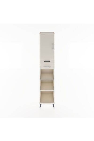 Dienni Hyperion Dolap 4 Raflı 2 Çekmeceli Tek Kapaklı 44x44x221 Aytaşı-Aytaşı