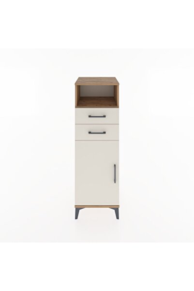 Dienni Hyperion Dolap 2 Raflı 2 Çekmeceli Tek Kapaklı 44x44x134 Çam-Aytaşı