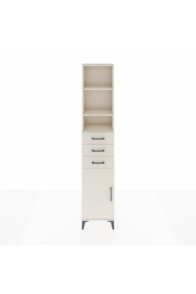 Dienni Arges Dolap 4 Raflı 3 Çekmeceli Tek Kapaklı 44x30x221 Aytaşı-Aytaşı