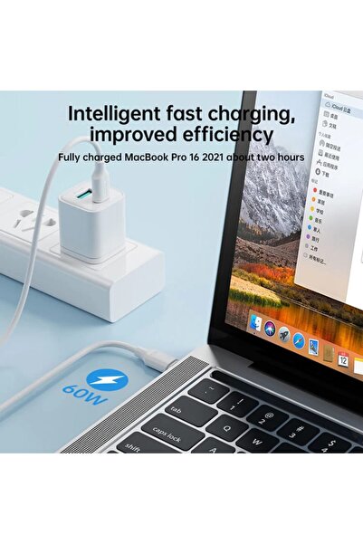 Joyroom Type-C to Type-C Cable, Fast Charging 60W, 1m, Long-Lasting Series, Black