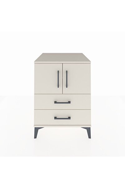 Dienni Kronos Komodin 2 Raflı 2 Çekmeceli 2 Kapaklı 60x59x80 Aytaşı-Aytaşı