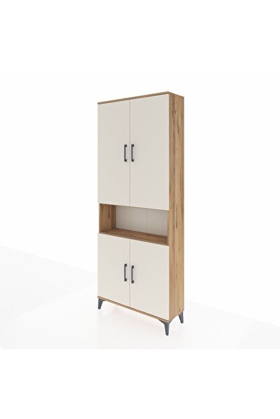 Dienni Arges Dolap 5 Raflı 4 Kapaklı 88x30x221 Çam-Aytaşı