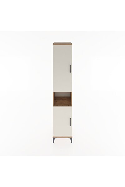 Dienni Hyperion Dolap 4 Raflı 2 Kapaklı Tek Askılı 44x44x221 Çam-Aytaşı