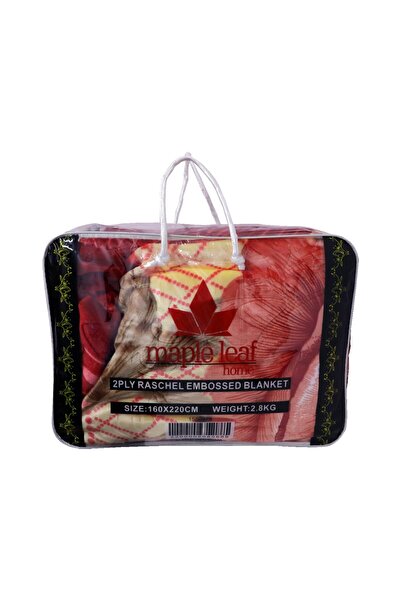 MAPLE LEAF Blanket Embossed 2ply 160x220cm 2.8Kg