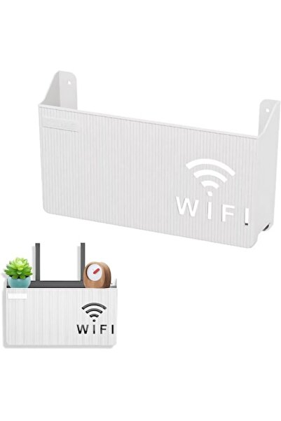 SMARTECH Raft suport router wireless 245x140x60 mm, pentru ascunderea cablurilor și echipamente Wi-Fi, montare pe perete