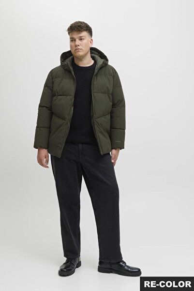 Jack & Jones Plus Size Hooded Puffer Jacket - Global
