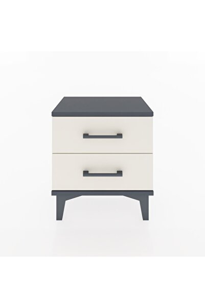 Dienni Arges Komodin 2 Çekmeceli 44x30x48 Antrasit-Aytaşı