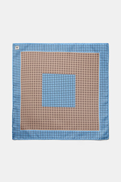 W Collection MAVİ İPEK MENDİL