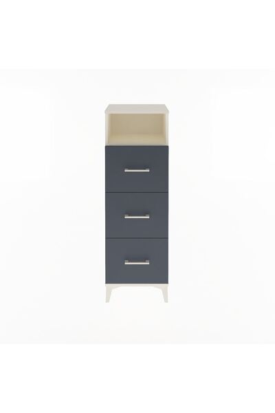Dienni Arges Dolap Tek Raflı 3 Çekmeceli 44x30x134 Aytaşı-Antrasit