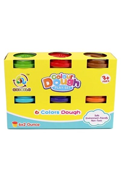 Toy Toy Toy Set de 6 borcane cu lut modelabil colorat pentru copii