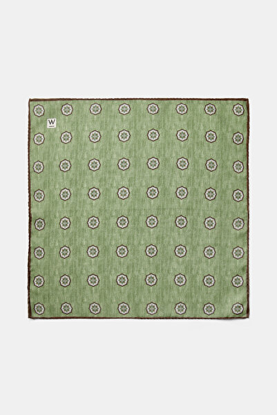W Collection YEŞİL KETEN MENDİL