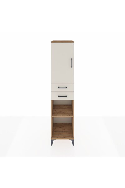 Dienni Hyperion Dolap 4 Raflı 2 Çekmeceli 44x44x195 Çam-Aytaşı
