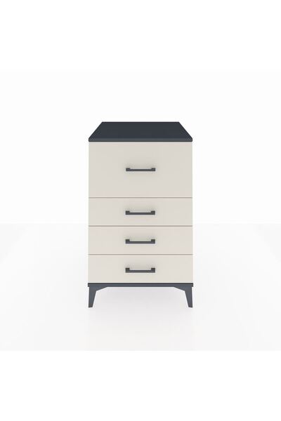 Dienni Kronos Komodin 4 Çekmeceli 60x59x96 Antrasit-Aytaşı