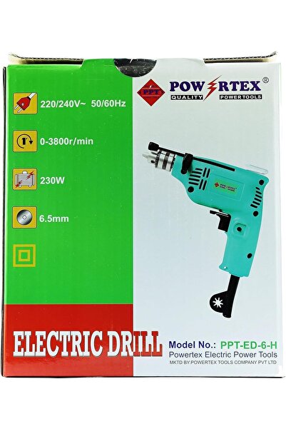 Generic AL ARQAM Electric Drill 6mm, 230W High-Speed Power Tool, 3800 RPM for Precision Drilling - Lightweig